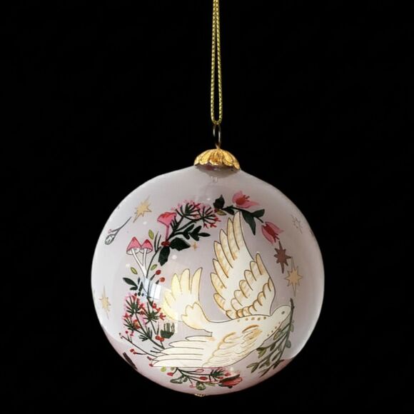 Christmas Ornament Glass Li Bien "Peace on Earth" Dove 2024 Hand-Painted Collect - Picture 7 of 8